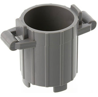 Trash Can Container with 2 Cover Holders, Part# 2439  LEGO® Dark Bluish Gray  