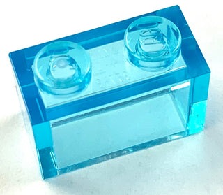 Brick 1x2, Part# 3004 and 3065 Part LEGO® Trans-Light Blue 1 Part