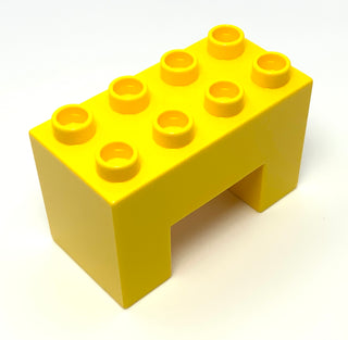 Duplo, Brick 2x4x2 with 2x2 Cutout on Bottom, Part# 6394 Part LEGO® Yellow  