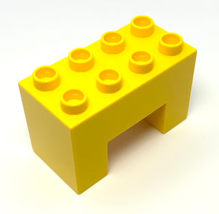 Duplo, Brick 2x4x2 with 2x2 Cutout on Bottom, Part# 6394 Part LEGO® Yellow
