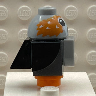 Porg - Black Wings and Tail, High Raised Feathers between Eyes, Porg01b LEGO® Animals LEGO®