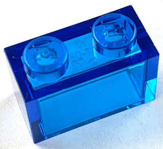 Brick 1x2, Part# 3004 and 3065 Part LEGO® Trans-Dark Blue 1 Part