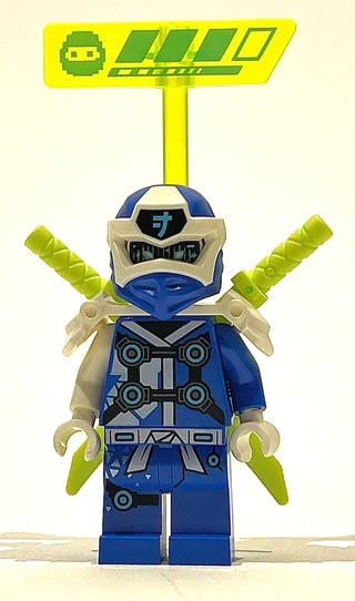 Jay - Digi Jay, Shoulder Armor with Scabbard, njo0563 Minifigure LEGO® Like New - With Swords and Health Bar