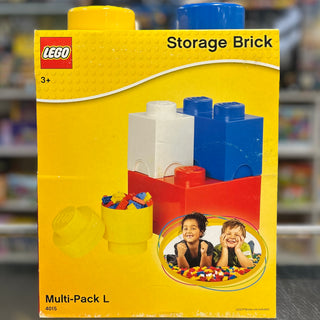 Storage Brick Multi-Pack - Red / White / Blue / Yellow (4 Pieces - 4015), 5004895 Gear LEGO®