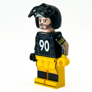 #90 LB Watt, Pittsburgh Football Player Minifig - B3 Customs Custom minifigure B3 Customs