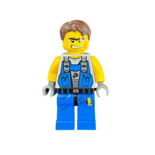 MISPRINT Power Miner - Orange Scar, Hair, pm017 Minifigure LEGO®