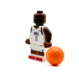 Lebron #6 USA Olympics (2024) Basketball Player Minifig made using LEGO parts - B3 Customs Custom minifigure B3 Customs