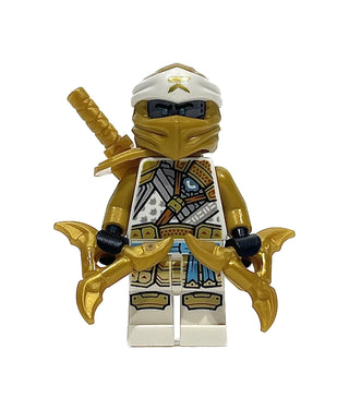 Zane (Golden Ninja) - Crystalized, njo760 Minifigure LEGO® Like New - With Throwing Stars  