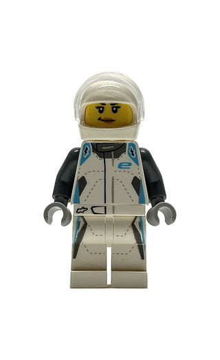 Jaguar I-PACE eTROPHY Driver, sc080 Minifigure LEGO® Like New  - with Helmet Only