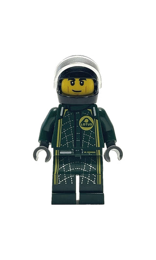 Lotus Evija Driver, sc096 Minifigure LEGO® Like New with Helmet only