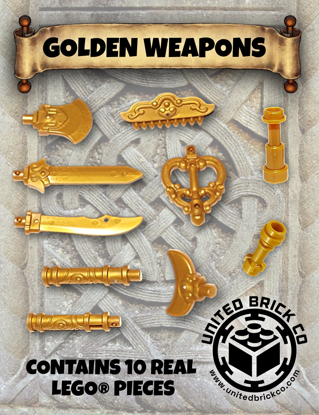 Golden Weapons Pack – United Brick Co®