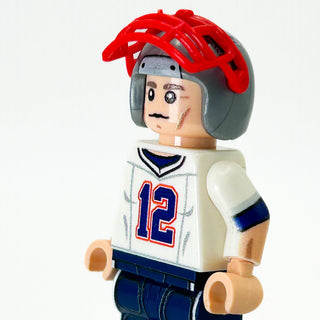 #12 Brady QB Patriots Football Player Minifig - B3 Customs Custom minifigure B3 Customs