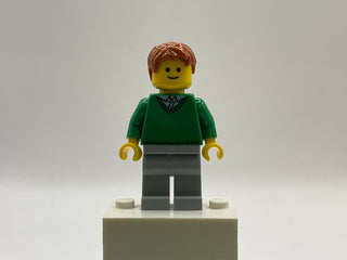 Green V-Neck Sweater - Pet Shop, twn140 Minifigure LEGO®