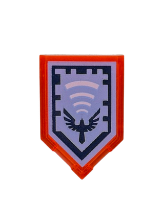 Tile, Modified 2 x 3 Pentagonal with Nexo Power Shield Pattern - Hawk Holler, Part# 22385pb017 Part LEGO®