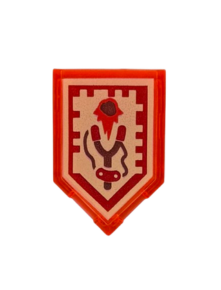 Tile, Modified 2 x 3 Pentagonal with Nexo Power Shield Pattern - Rock Throw, Part# 22385pb054 Part LEGO®