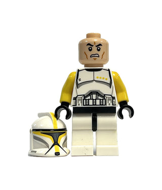 Clone Trooper Commander (Phase 1) - Yellow Arms, Scowl, sw0481 Minifigure LEGO®