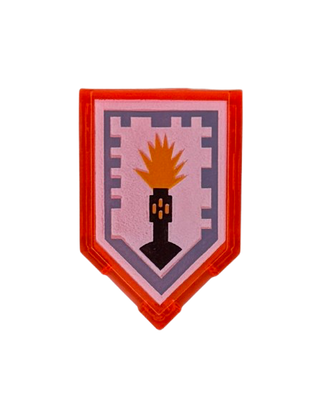 Tile, Modified 2 x 3 Pentagonal with Nexo Power Shield Pattern - Flash Cannon, Part# 22385pb040 Part LEGO®