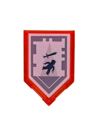 Tile, Modified 2 x 3 Pentagonal with Nexo Power Shield Pattern - Tractor Beam, Part# 22385pb001 Part LEGO®