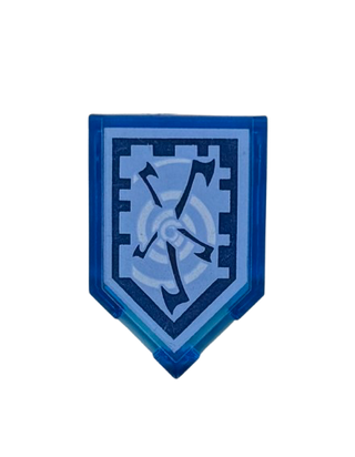 Tile, Modified 2 x 3 Pentagonal with Nexo Power Shield Pattern - Whirlwind, Part# 22385pb043 Part LEGO®