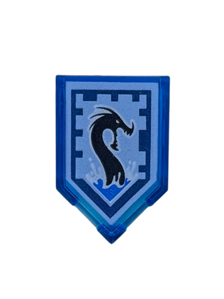 Tile, Modified 2 x 3 Pentagonal with Nexo Power Shield Pattern - Sea Dragon, Part# 22385pb031 Part LEGO®