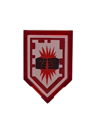 Tile, Modified 2 x 3 Pentagonal with Nexo Power Shield Pattern - Charging Attack, Part# 22385pb019 Part LEGO®