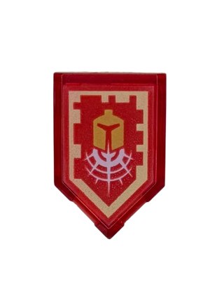 Tile, Modified 2 x 3 Pentagonal with Nexo Power Shield Pattern - Commanding Shout, Part# 22385pb102 Part LEGO®