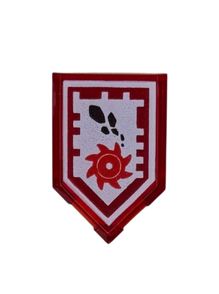 Tile, Modified 2 x 3 Pentagonal with Nexo Power Shield Pattern - Rock Ripper, Part# 22385pb048 Part LEGO®