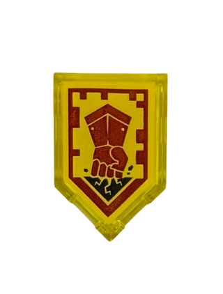 Tile, Modified 2 x 3 Pentagonal with Nexo Power Shield Pattern - Fist Smash, Part# 22385pb045 Part LEGO®