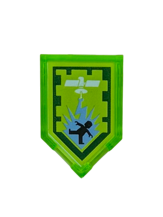 Tile, Modified 2 x 3 Pentagonal with Nexo Power Shield Pattern - Orbital Strike, Part# 22385pb097 Part LEGO®