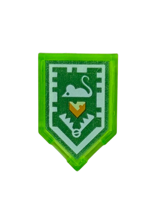 Tile, Modified 2 x 3 Pentagonal with Nexo Power Shield Pattern - Mouse Trap, Part# 22385pb071 Part LEGO®