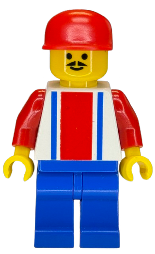 Soccer Player - Red, White, and Blue Team with Number 9 on Back, Red Cap, soc047 Minifigure LEGO®
