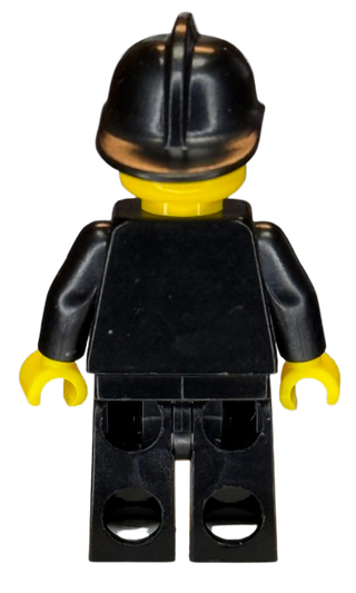 Fire - Torso Sticker with 4 Buttons, Black Fire Helmet, fire005s Minifigure LEGO®