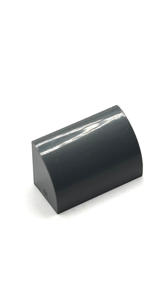 Slope, Curved 1 x 2 with Bottom Stud Holder, Part# 37352 Part LEGO® Dark Bluish Gray