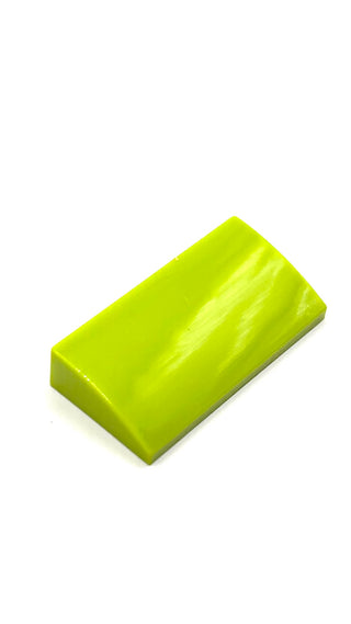 Slope, Curved 2 x 4 x 2/3 with Bottom Tubes, Part# 88930 Part LEGO® Lime