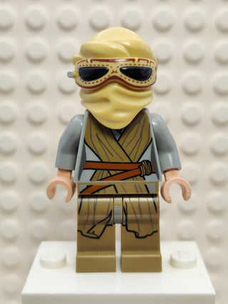 Rey Dark Tan Tied Robe, sw0677 Minifigure LEGO® Like New With Helmet