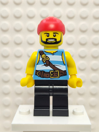 Pirate Medium Blue and White Stripes, pi178 Minifigure LEGO®