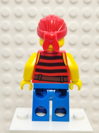 Pirate 3 - Black and Red Stripes, pi161 Minifigure LEGO®   