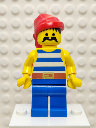 Pirate Blue / White Stripes Shirt Blue Legs, pi021 Minifigure LEGO®