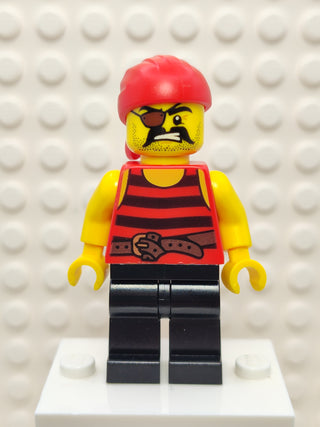 Pirate 1 - Black and Red Stripes, pi159 Minifigure LEGO®   
