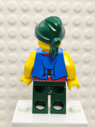 Pirate Blue Vest Dark Green Legs, pi099 Minifigure LEGO®   