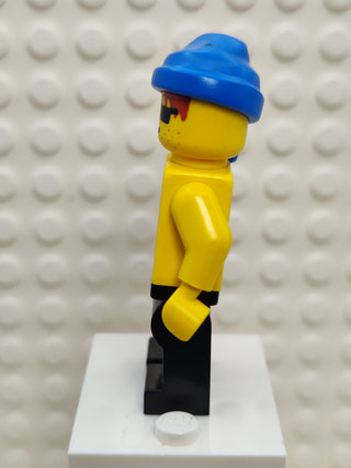 Pirate Red / Black Stripes Shirt Black Legs, pi027 Minifigure LEGO®