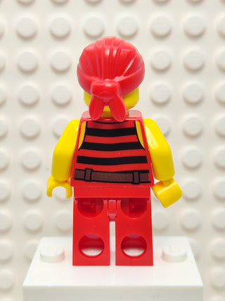 Pirate 5 - Black and Red Stripes, pi166 Minifigure LEGO®   