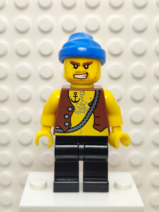 Pirate Vest and Anchor Tattoo Black Legs, pi128 Minifigure LEGO®