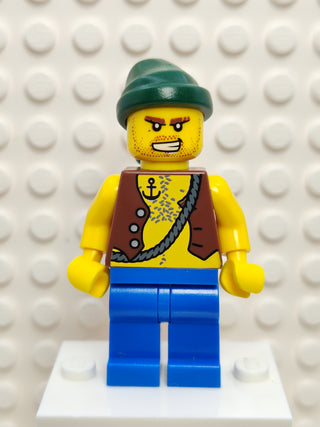 Pirate Vest and Anchor Tattoo Blue Legs, pi129 Minifigure LEGO®