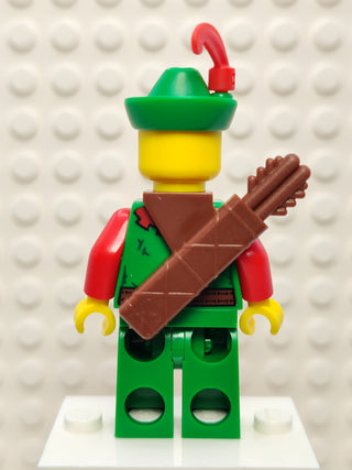Forestwoman - Red, Green Hat, cas572 Minifigure LEGO®