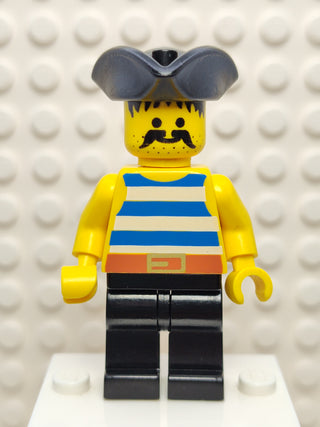Pirate Blue / White Stripes Shirt with Black Legs, pi017 Minifigure LEGO®