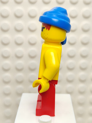 Pirate Red / Black Stripes Shirt and Red Legs, pi030 Minifigure LEGO®