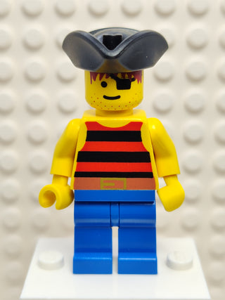 Pirate Red / Black Stripes Shirt and Blue Legs, pi026 Minifigure LEGO®