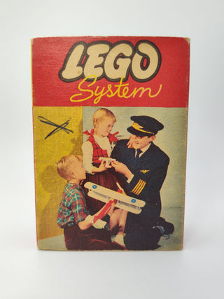 Set 280-1, Sloping Roof Bricks, Red Building Kit LEGO® Certified Pre-Owned with Box (Two Children and Man)