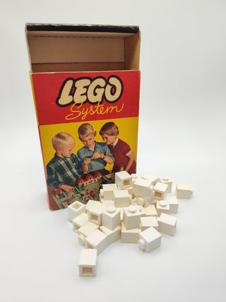 Set 222-2, 1 x 1 Bricks Building Kit LEGO® Certified Pre-Owned with Box (White, Two boys and a Girl)
